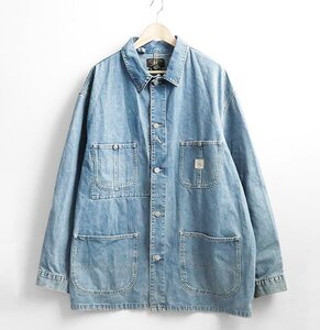 希少XLサイズ★ RRL ◆90’s 第一期 三つ星タグ デニム カバーオール ジャケット USA製 ヴィンテージ ダブルアールエル ◆BT16