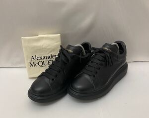 20250119【ALEXANDER McQUEEN】アレキサンダーマックイーン レザー スニーカー 42 ブラック 553770 Oversize Sneakers