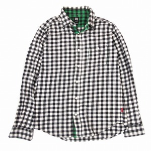 STUSSY ステューシー バッファローチェックシャツ トップス 長袖 サイズM ホワイト グリーン メンズ