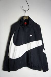 国内正規 NIKE ナイキ BIG SWOOSH ANRK JACKET ビッグ スウォッシュ アノラック ジャケット ブルゾン AJ1405-010 黒 L 本物 610O★1