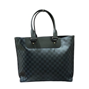 ルイ・ヴィトン LOUIS VUITTON カバヴォワヤージュ N41397 ダミエ・コバルト ダミエキャンバス トートバッグ メンズ 中古