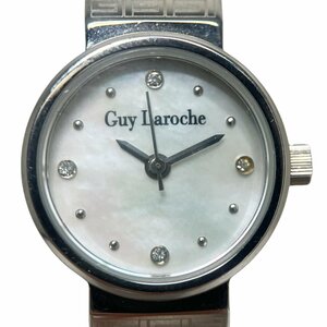 【SALE限定価格】Guy Laroche【ギ ラロッシュ】 クォーツ腕時計　L5009-03 マザーオブパール文字盤 4Pスワロフスキー SS 【USED】