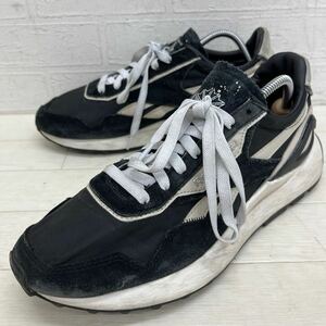 1474◎ Reebok リーボック 靴 シューズ スニーカー ローカット レースアップ 部分 スエード カジュアル ブラック メンズ26.5