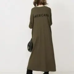 別注 Americana ハイネックサイドZIPスウェットワンピース