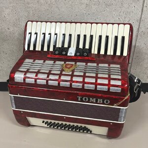 TOMBO トンボ アコーディオン T48 34鍵盤 ソフトケース付き レッド 楽器　052014w/T16（140）