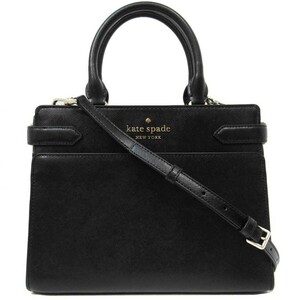 ケイトスペード ハンドバッグ kate spade レザー ミディアム サッチェル 2WAY 斜め掛け WKRU6951 001(ブラック)アウトレット レディース 