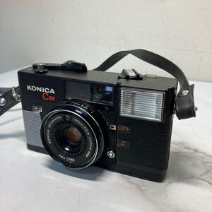 Y2411-3125 KONICA コニカ C35 フィルムカメラ 電池がない為動作未確認 中古 ボタン動きます 電池キャップ開きにくいです 60サイズ発送