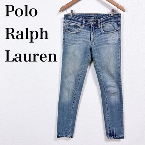 ■ POLO RALPH LAUREN ポロラルフローレン cecilia slim デニムパンツ パンツ 27×32 ライトブルー 青 レディース