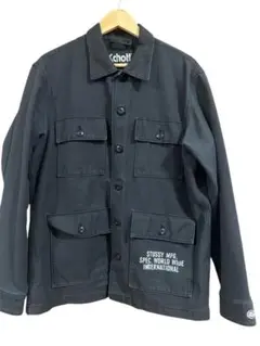 STUSSY ステューシー Schott ショット ミリタリー ジャケット 黒