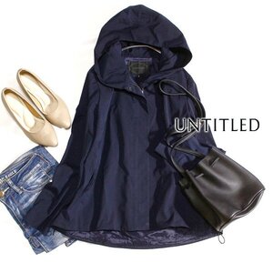 美品 UNTITLED アンタイトル 大きいサイズ 4号 フーディ ブルゾン XL 春 秋 合服 24C11