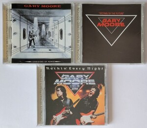 GARY MOORE 2002年リマスター CD3枚 CORRIDORS OF POWER VICTIMS OF THE FUTURE ROCKIN EVERY NIGHT LIVE IN JAPAN ライヴ ゲイリー ムーア