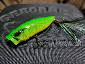 ★Megabass★POPMAX メガバス ポップマックス GREEN RAT SNAKE 開封済未使用品 Length 78.0mm Weight 1/2oz ポッパー トップウォーター