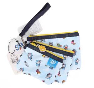 新品レスポートサック リストレットポーチ 3連ポーチ WRISTLET POUCH SET 3455 ドラえもん 名言集 ポーチ 小物入れ 小銭入れ コインケース