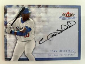 2000 FLEER / Gary Sheffield AUTO ゲーリーシェフィールド 直筆サインカード 