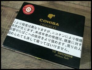 送無 G② 美品 COHIBA MADURO 5 コイーバ マデューロ 5 10 Secretos 葉巻 シガレット 木箱 空箱 小牧入れ ケース 木製 小物入れ インテリア