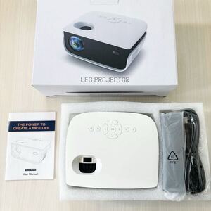 NICPOW 家庭用 超小型9000LM 1080P ホームプロジェクター【RD850】コンパクト軽量 Hi-Fiスピーカー内蔵 /VGA, USB, HDMI接続