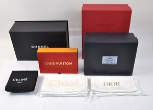 [まとめ売り] ブランド 空箱 保管袋 小物用 BOX CHANEL PRADA LOUIS VUITTON VALENTINO DIOR Chloe CELINE 等 シャネル プラダ クロエ