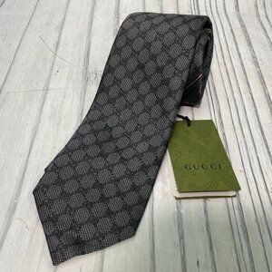 m002 H4(30) 未使用 GUCCI グッチ ネクタイ イタリア製 総柄 シルク100% GG柄 メンズ