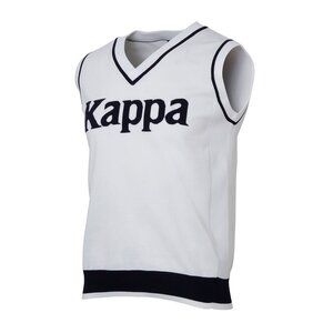 送料無料◆新品◆Kappa カッパ ITALIA ゴルフ Vネック ニットベスト◆(L)◆KGA12SW02-WT◆Kappa GOLF