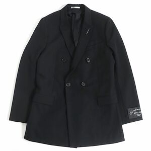 未使用品□Dior HOMME/ディオールオム 733C255M4211 ATELIER アトリエ ダブルブレスト テーラードジャケット/ブレザー 黒 48 伊製 正規