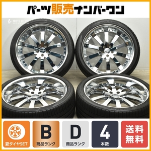 【深リム】WORK エクイップ E10 22in 9J +14 PCD115 ファルケン アゼニス FK510 SUV 265/35R22 クライスラー 300C ダッジ チャージャー