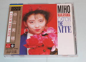 帯付●中山美穂「CATCH THE NITE（キャッチ・ザ・ナイト）」ゴールドCD、1989年盤、角松敏生プロデュース