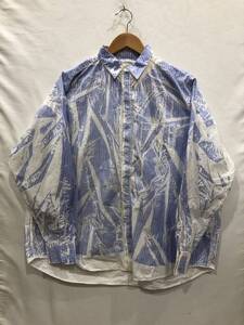 [doublet] 長袖シャツ サイズS BLU ストライプ 19ss11SH59 ts202410