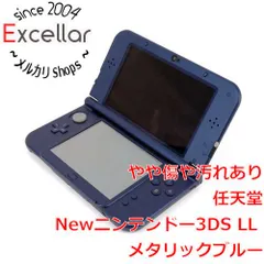 [bn:8] 任天堂　Newニンテンドー3DS LL メタリックブルー　本体のみ　液晶画面いたみ