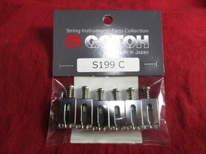 ★新品セール/最安値★GOTOH／S199-C◆国産 スチール サドル／クローム 6個セット 倍音効果◎ 弦落ち 改善！◇10.8mm ピッチ