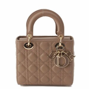 【ディオール】DIOR　MY ABCDIOR レディディオール カナージュ レザー ハンドバッグ M0538ONGE ベージュ 【中古】【正規品保証】203953