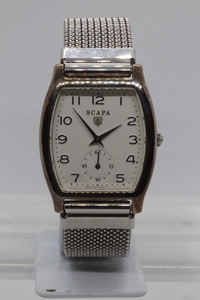 【SCAPA】V707-5A00 QUARTZ STAINLESS STEEL+BASE METAL 中古品時計 電池交換済み 24.9.12