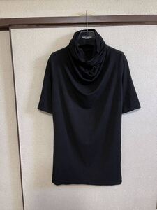 【良品】【レターパックプラス対応】 JULIUS ユリウス ドレープTシャツ カットソー 半袖 BLACK ブラック 黒色 即決早い者勝ち