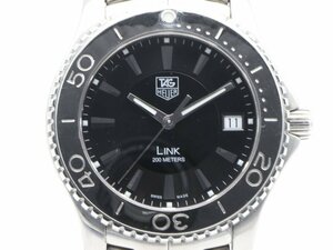 【 タグホイヤー TAG HEUER 】 腕時計 WJ1110-0 リンク SS クォーツ ブラック文字盤 デイト メンズ 新着 3889-0