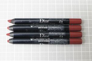 3★Dior ディオール コントゥール リップライナー 943 ユーフォリック 4本セット 生産終了品 テスター ◎5602-11