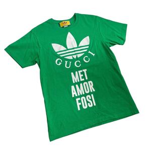 adidas×GUCCI アディダス グッチ ロゴTシャツ XXS グリーン