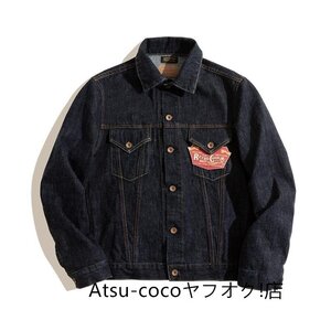  ネイビー デニムジャケット メンズ Type III Jacket Gジャン Denim 14.8oz 100%綿 古着 ジージャン 春 秋 アウトドア キャンプ アメ