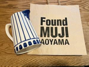 レア完売　青山FOUND MUJ I 無印良品　陶器ピッチャー花瓶　1.3L