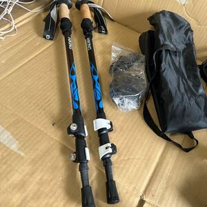 （7）トレッキングポール トレッキングステッキ 登山 杖 2本セット 中古品 現状品