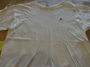 Vintage Air Jordan NIKE T-shirts　赤刺繍Jump Manロゴ　米国製　白色size　L