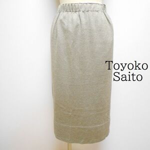 898596 斎藤都世子 Toyoko Saito グレー系 ニット スカート