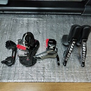 SRAM RED e-Tap wifli RIDEAビッグプーリー K-edgeチェーンキャッチャー オリジナル塗装シフター 11s FORCE RIVAL RED22 オマケ充電器付き