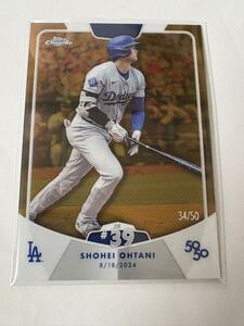 2024 Topps 大谷翔平 50/50 【50シリ金リフ】HR#39　 Shohei Ohtani 50/50 ゴールドリフラクターパラレルカード　大谷翔平