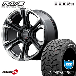 4本セット RAYS DAYTONA BB06S 20x9.0J 6/139.7 +18 BBF ブラック MONSTA MUDWARRIOR M/T MT 275/55R20 プラド ハイラックス