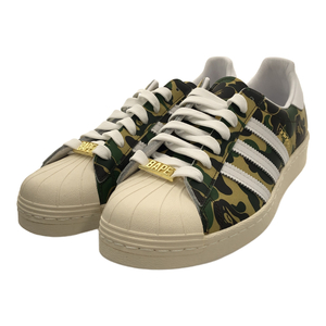 adidas アディダス 【men1570D】 A BATHING APE コラボ ダブルネーム SUPERSTAR80s BAPE スニーカー カモフラ 迷彩 26.5cm 未使用 HC