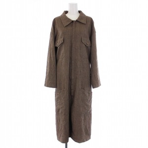 メゾンマルジェラ 1 Maison Margiela 1 22SS WOOL WORKWEAR JUMPSUIT ジャンプスーツ オールインワン 36 XS 茶 ブラウン S51FP0101