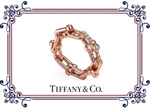 TIFFANY☆￥84万 未使用☆ハードウェア ダイヤ＆18Kローズゴールドリング