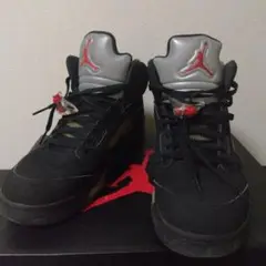 Nike Air Jordan 5 Black Metallic Silver