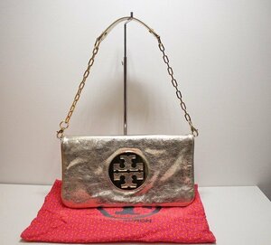 【中古】TORY BURCH トリーバーチ チェーン ショルダーバッグ　ゴールド