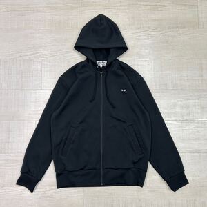 23aw COMME des GARCONS PLAY Zip Up Hoodie big heart ギャルソン プレイ エステル スムース ジップ アップ フーディー ビッグ ハート XL