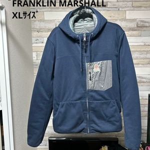 FRANKLIN MARSHALL フード付きネイビーリバーシブルジャケットXL